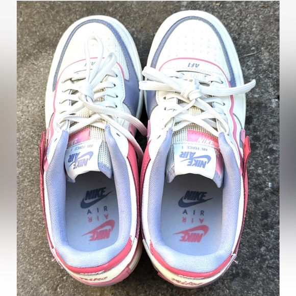 NEW Nike Air Force 1 Shadow Sail Sea Coral Chalk Pink Women’s 7.5 DV7449-101 - Picture 7 of 12